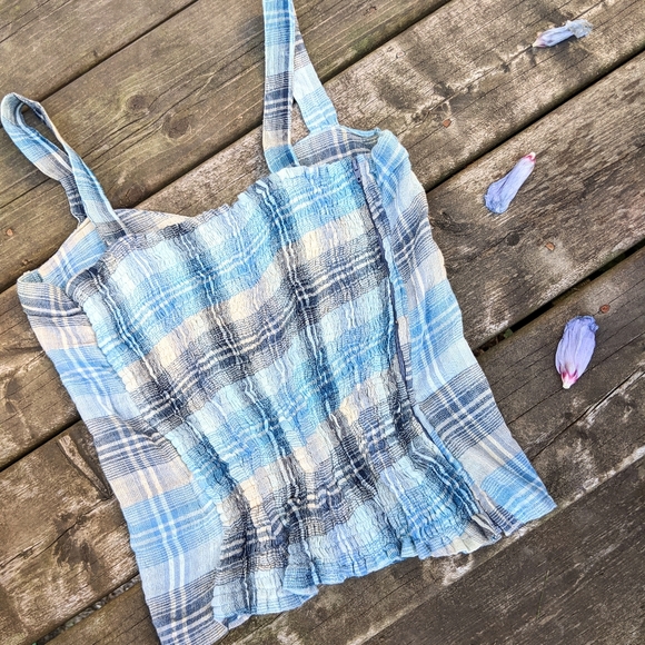 Blue Plaid Top - Picture 2 of 2